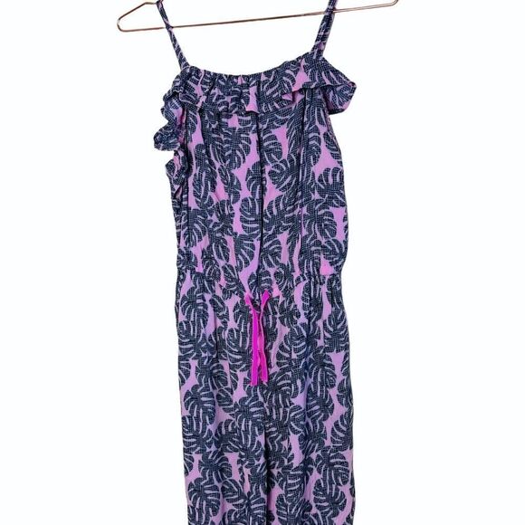 EUC Harper Canyon Pink Plant Jumpsuit JR 14/16 - Picture 1 of 5